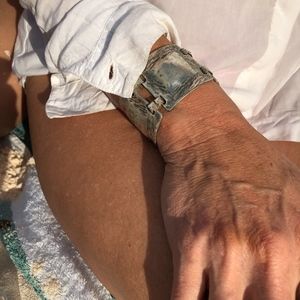 Southwester, 3 Tile, Silver Plated Link Bracelet